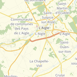 CARTE DE AIGLE Situation géographique et population de Aigle, code postal 61300